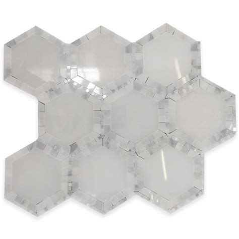 Hexagon Glacier Micro Dots Carrara Polished Cercan Tile