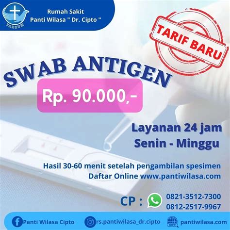 Biaya Rapid Test Antigen Semarang Daftar Harga Tes Swab Pcr Dan