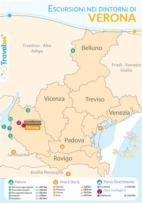 Vieni a scoprire la mappa delle escursioni consigliate nei dintorni di ...