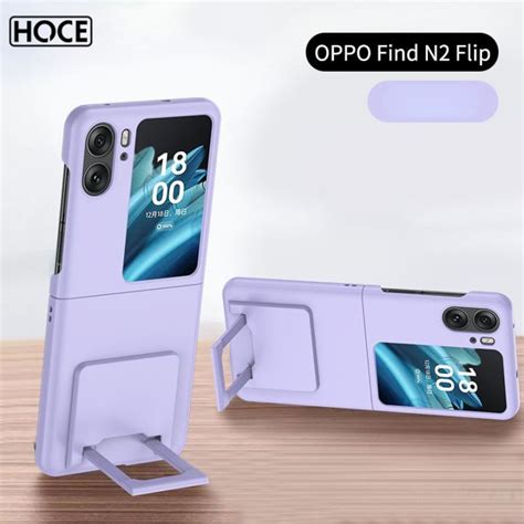 HOCE Folding Bracket Skin Feel Phone Case For OPPO Find N2 Flip Cases