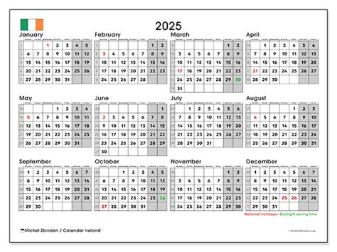 Ireland Holiday Calendar Stephen N Cox