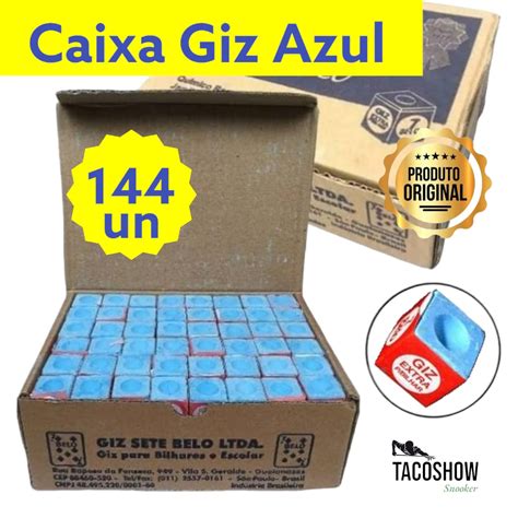 Caixa De Giz Azul Unidades Belo Para Bilhar Sinuca Snooker