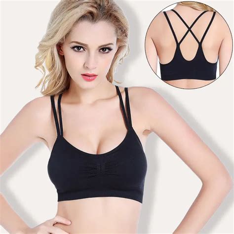 Women Seamless Fitness Padded Bra Stretch Workout Racerback Cotton Tank