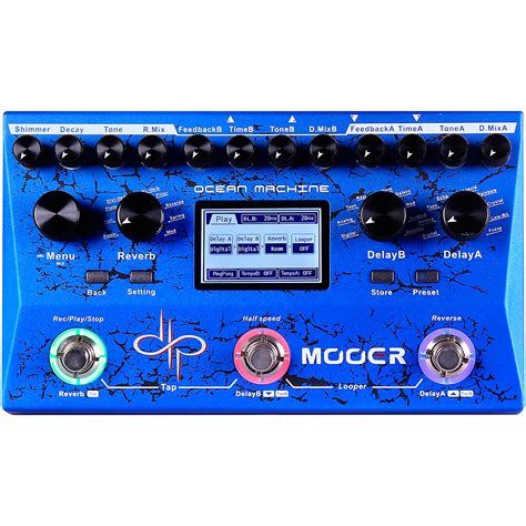 Mooer Ocean Machine Dual Delay Reverb and Looper Multi-Effects Pedal ...