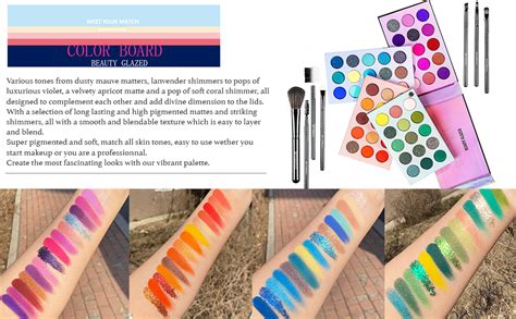 Beauty Searcher Color Eyeshadow Palette High Pigmented Glitter Matte Shades Nude Makeup