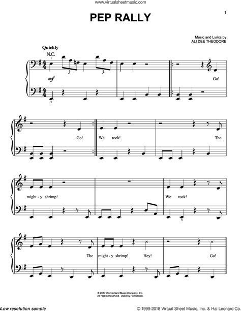 Pep Rally From Disney S Zombies Sheet Music For Piano Solo