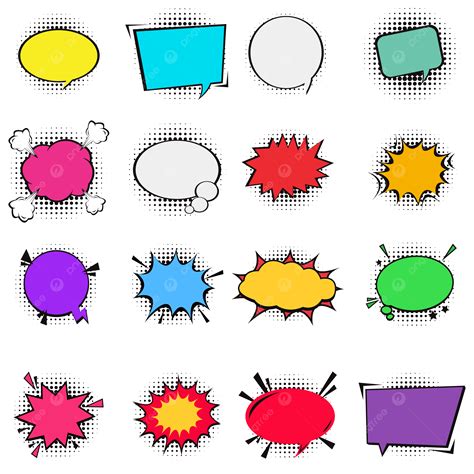 Comic Speech Bubbles Big Set Vector Comic Speech Bubbles Png And