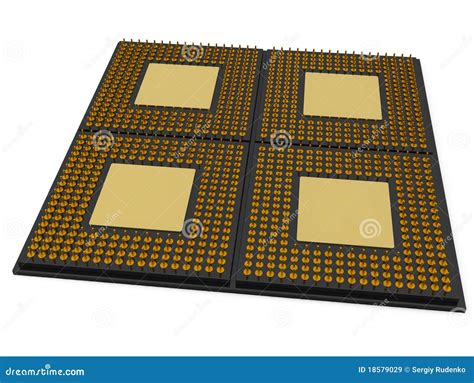 core cpu processor stock illustration illustration  digital