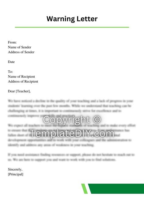 Warning Letter To Teacher From Principal 8