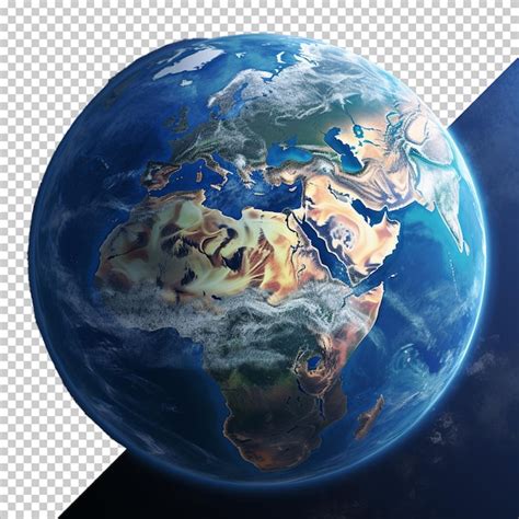 Premium Psd Earth Planet Isolated On Transparent Background