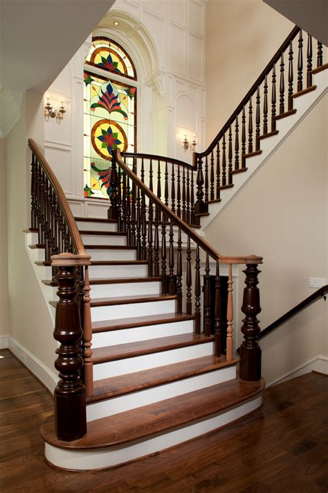 Heights Victorian 2 Victorian Staircase Houston By Brickmoon