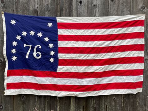 Vintage embroidered cotton bennington 76 american flag – Artofit