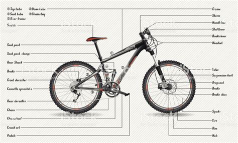 Scheme Of Full Suspension Mtb Eps Contains Transparency