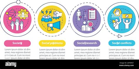 Sociology Vector Infographic Template Society Social Problems