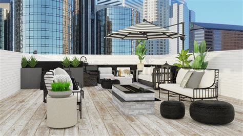 Modern Rooftop Patio - Living Room Design Ideas & Photos