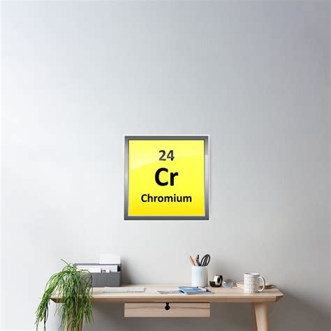 "Chromium Element Symbol - Periodic Table" Poster by sciencenotes ...