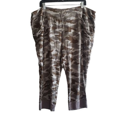 Logo By Lori Goldstein Pants Jumpsuits Logo Lounge Camo Crop