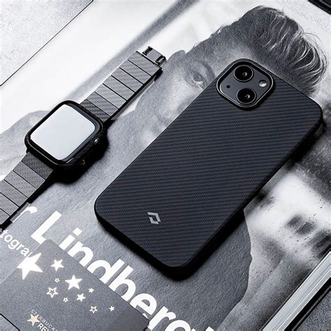 Карбоновый чехол-накладка Pitaka Air Case Black/Gray для iPhone 13 Pro ...