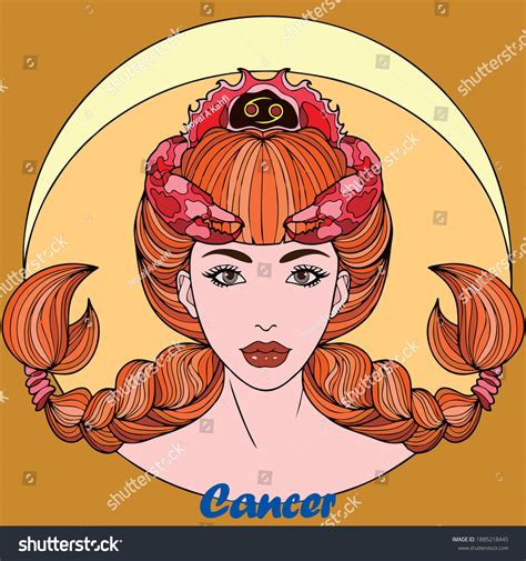 Vector Art Illustration Cancer Zodiac Symbol Stock Vector (Royalty Free ...