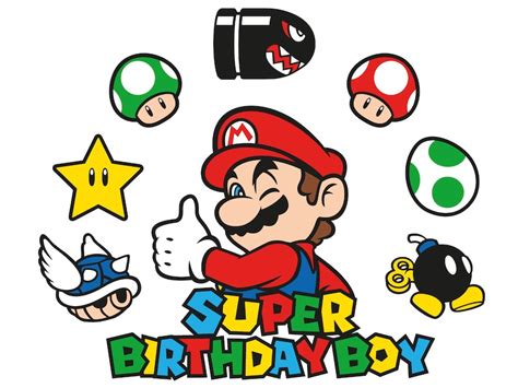 Super Birthday Boy Svg Super Mario Svg Cut Files For Etsy Canada