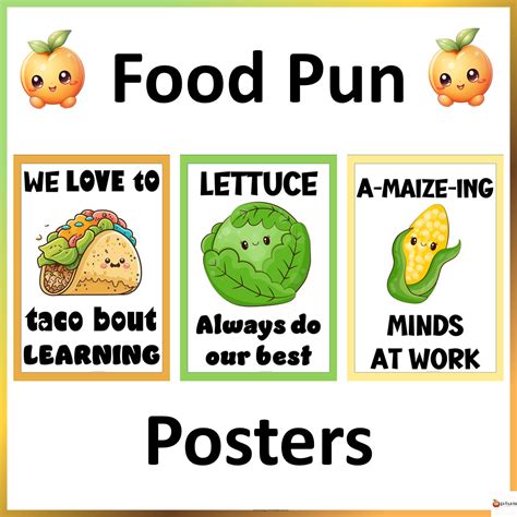 Motivational Classroom Posters Food Puns | Made By Teachers