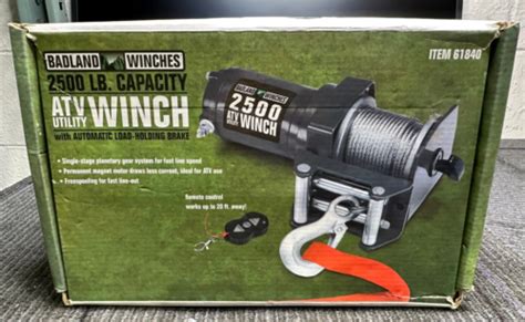 BADLAND 2500 Lb ATV Utility Electric Winch With Wireless Remote