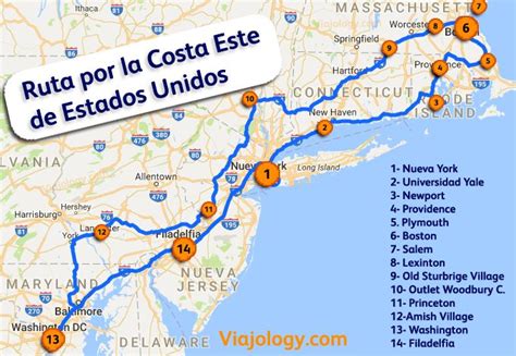 Ruta Por La Costa Este De Estados Unidos Viaje Por Carretera En Los