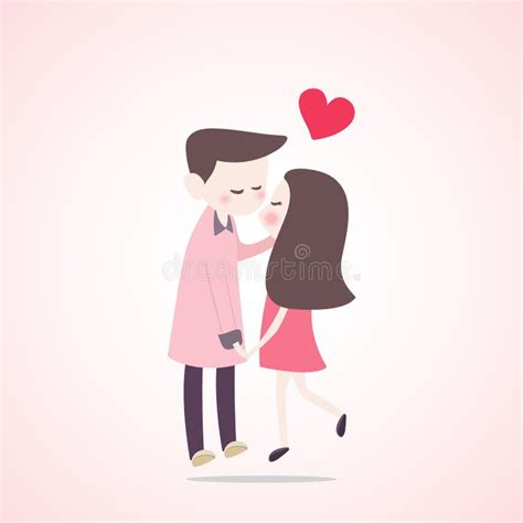 Cartoon Cute Couple Kissing Stock Illustrations 2395 Cartoon Cute Couple Kissing Stock