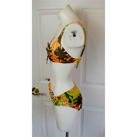 Vintage S S Jungle Print Bikini Bathing Sui Gem