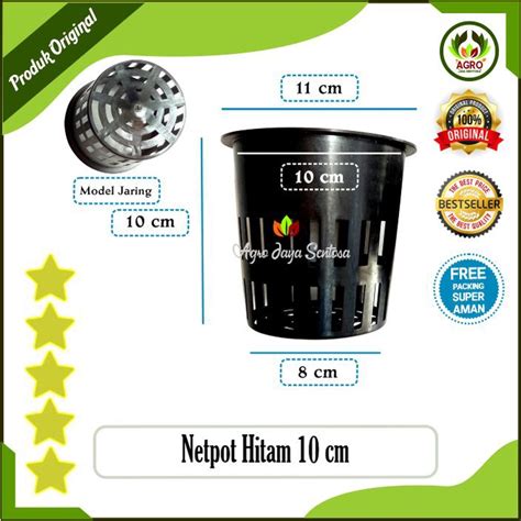 Jual NETPOT HIDROPONIK HITAM DIAMETER 11 CM TINGGI 10 CM WADAH TANAM