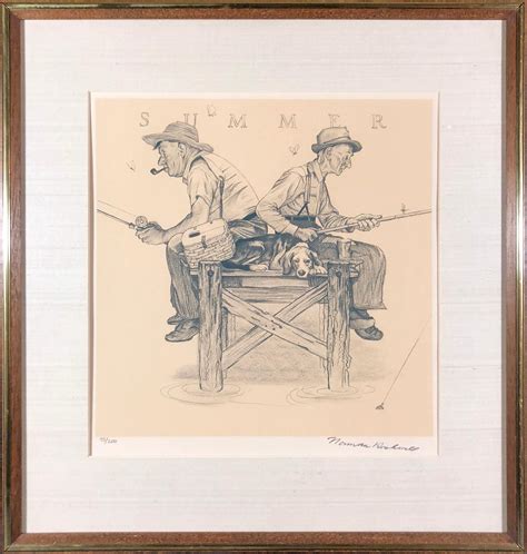 Norman Rockwell The Four Seasons Suite Hand Signed And Numbered For