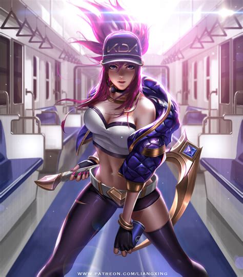 Kda Akali By Liang Xing On Deviantart League Of Legends Characters League Of Legends Lol