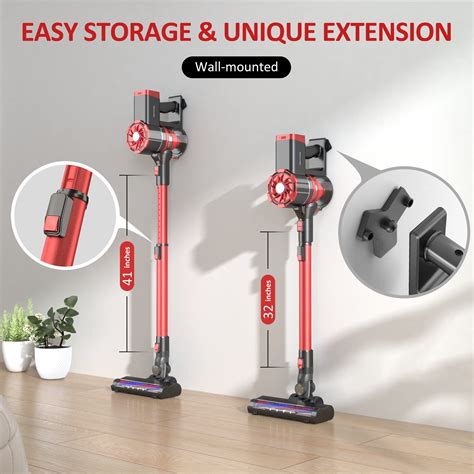 Prettycare Cordless Vacuum Cleaner Kpa Powerful Suction Stick Vacuum