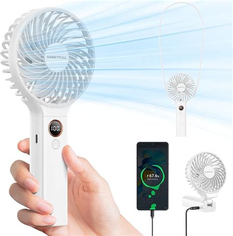 Amazon Sweetfull Handheld Fan Mah Portable Fan Mini Fan Small