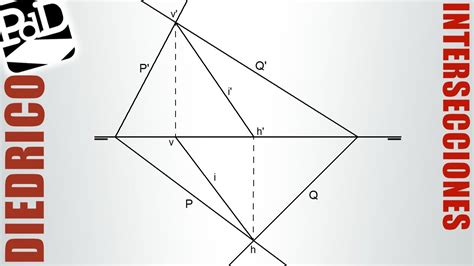 Intersección entre dos planos en Sistema Diédrico YouTube