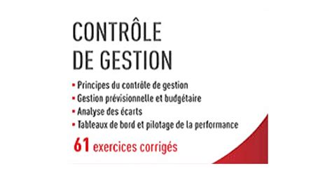 Exercices Corrig S En Contr Le De Gestion Pdf Economie Et Gestion