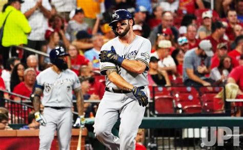 Photo Milwaukee Brewers Mike Moustakas Hits Two Run Home Run