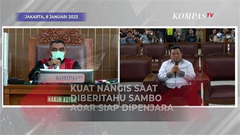 Kuat Maruf Nangis Saat Diberitahu Ferdy Sambo Dirinya Akan Dipenjara