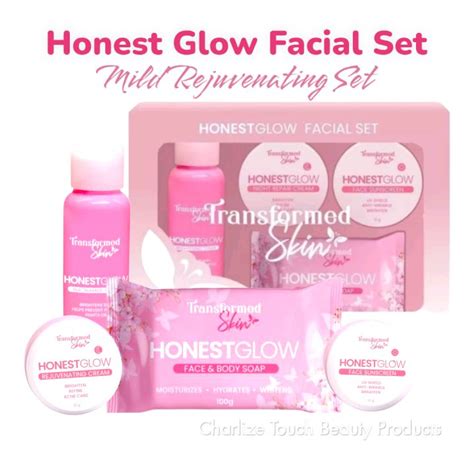 Honest Glow Facial Set Mild Rejuvenating Set By Transformed Skin