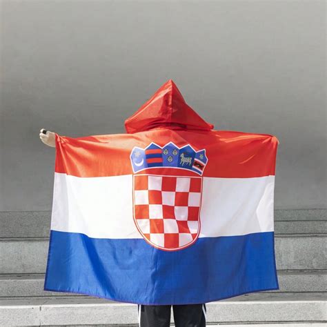 Croatia Body Flag With Cap X Cm X Ft Croatian Cape Fan Flags