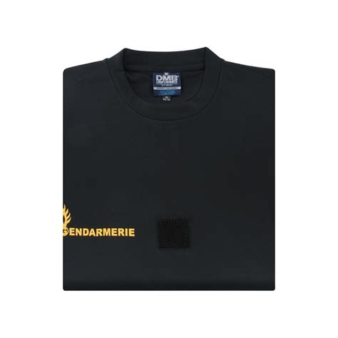 T SHIRT REF 547 GM RESPIRANT NOIR SERIGRAPHIE JAUNE MC