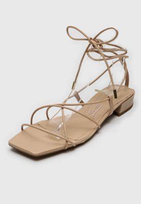 Rasteira Santa Lolla Amarração Nude Compre Agora Dafiti Brasil