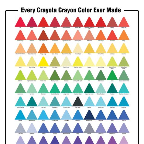 Crayola Color Chart With Names - Infoupdate.org