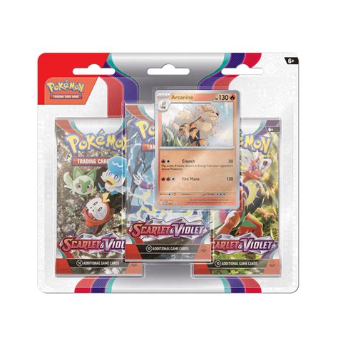 Pokémon Scarlet E Violet 3 Confezioni Blister Arcanine Pokemart