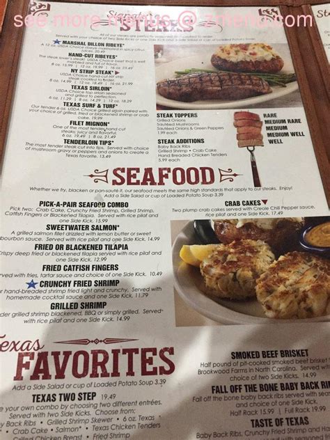 Texas Steakhouse : Texas Roadhouse ØªÙƒØ³Ø§Ø³ Ø±ÙˆØ¯Ù‡Ø§ÙˆØ³ Menu - We ...