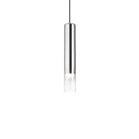 Ideal Lux Look Single Light Ceiling Pendant Light In Chrome Finish