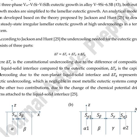 Schematic Of The Assumed Planar Liquid Solid Interface For A The