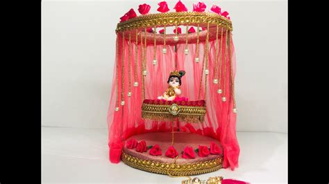 Diy Krishna Janmashtami Jhula How To Make Beautiful Jhula For Bal