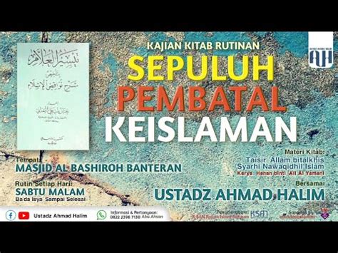 Kajian Kitab Nawaqidhul Islam 8 YouTube