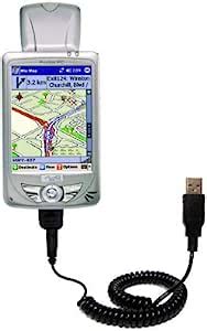 Amazon Gomadic Coiled Power Hot Sync USB Cable For The Mio MiTAC With Both Data And
